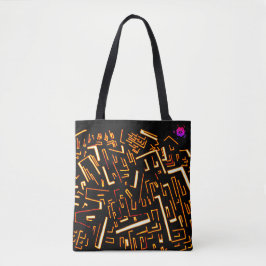 Cool Zwart Goud Groovy Tote Bag