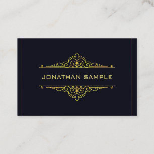 Cool Zwart Goud Modern Elegant Elegant Geavanceerd Visitekaartje
