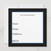 Cool  zwart kattenfeest kaart (Achterkant)