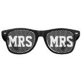 Cool zwart mevrouw vrouw bruid bruiloft retro zonnebril (Voorkant)