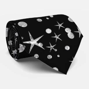 cool zwart sterpatroon stropdas