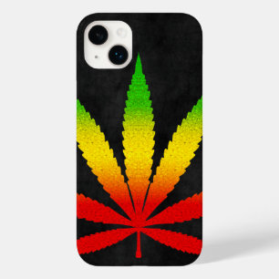 Cool Zwart Verdrietig Reggae Rasta Leaf Rastafari Case-Mate iPhone Case