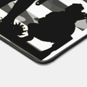 Cool Zwart-wit camo Amerikaanse vlag Soldaten Bureaumat (Hoek)