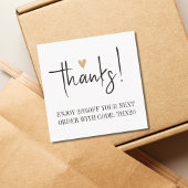 Cool Zwart Wit Elegant Bedankt Card Coupon