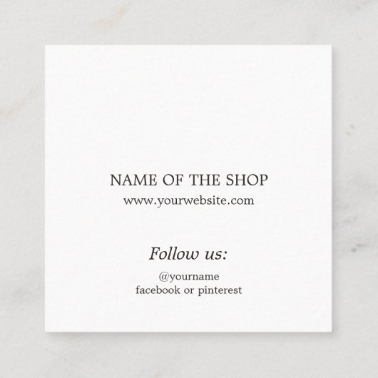 Cool Zwart Wit Elegant Bedankt Card Coupon (Achterkant)