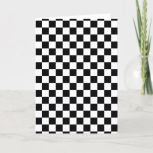 Cool zwart-wit geruit vlagpatroon kaart