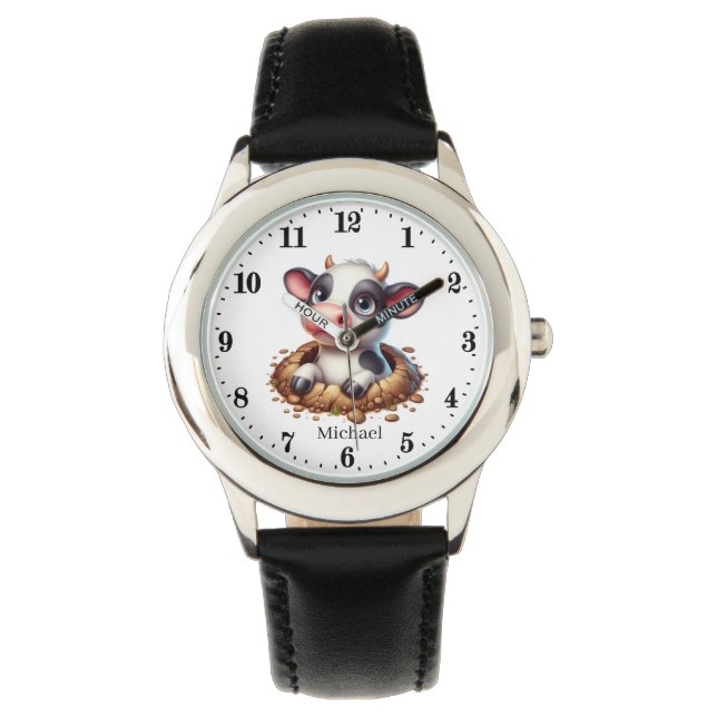 Cool zwart wit koe liefhebbers Horloge (Voorkant)