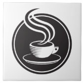 Cool zwart wit koffie keuken tegeltje (Voorkant)