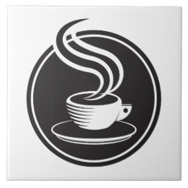 Cool zwart wit koffie keuken tegeltje