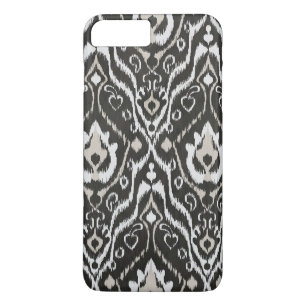 Cool zwart-wit mannelijk ikat tribal patroon Case-Mate iPhone case