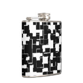 Cool zwart-wit modern trendy patroon heupfles (Rechts)
