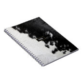 Cool zwart-wit Monogram Koeienhuid Notitieboek (Rechterzijde)
