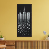 Cool Zwart & Wit New York City wolkenkrabber Canvas Afdruk (Insitu (Woonkamer))