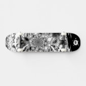Cool Zwart Wit Persoonlijk Skateboard (Horizontaal)