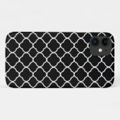 Cool Zwart-wit Quatrefoil Tegel Pattern Case-Mate iPhone Case (Achterkant (horizontaal))