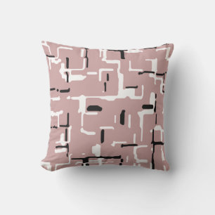 Cool Zwart Wit Roze Patroon Buitenkussen