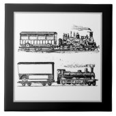 Cool Zwart Wit  Treindecor Tegeltje (Voorkant)