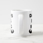 Cool zwart-wit Vaderdag papa's grote Koffiekop (Achterkant)