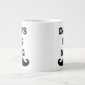 Cool zwart-wit Vaderdag papa's grote Koffiekop (Voorkant)