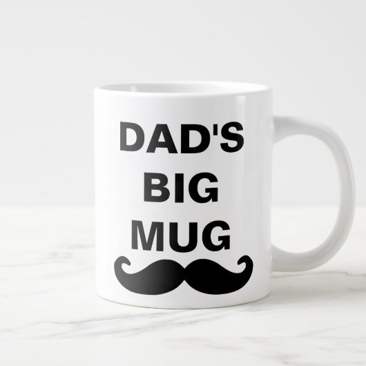 Cool zwart-wit Vaderdag papa's grote Koffiekop (Rechts)