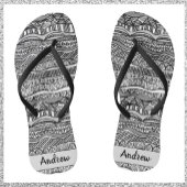 Cool zwart-witafdrukken teenslippers