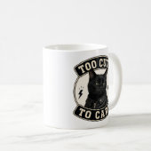 Cool Zwarte Kat Mok | Te Schattig Om Je Er Achter  (Voorkant rechts)