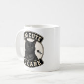 Cool Zwarte Kat Mok | Te Schattig Om Je Er Achter  (Voorkant links)
