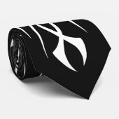 Cool zwarte stropdas met wild tattoo patroon (Opgerold)