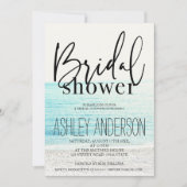 Cool zwarte typografie strand foto vrijgezellenfee kaart (Voorkant)