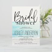 Cool zwarte typografie strand foto vrijgezellenfee kaart (Staand voorkant)