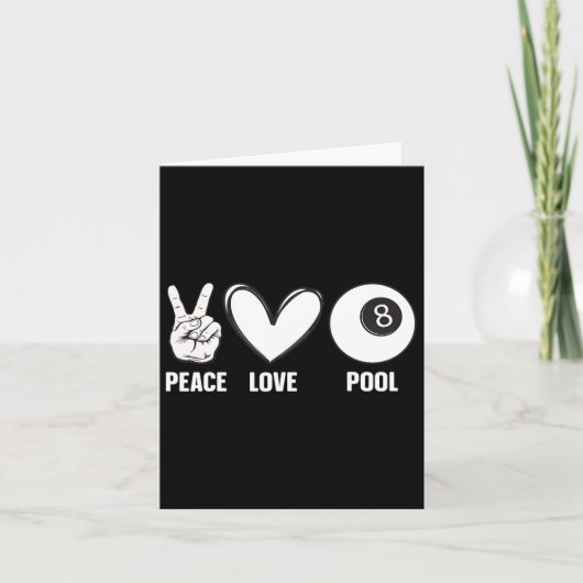 Cool zwembad ontwerp voor mannen vrouwen biljart 8 kaart (Voorkant)