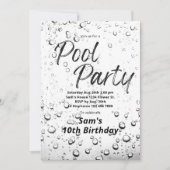 Cool Zwembad Party Water Splash Zomer Verjaardagsf Kaart (Voorkant)