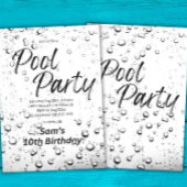 Cool Zwembad Party Water Splash Zomer Verjaardagsf Kaart