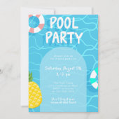 Cool zwembad Party Zomer Zwemmen Kaart (Voorkant)