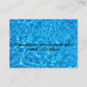Cool Zwembad Service Visitekaartje (Achterkant)