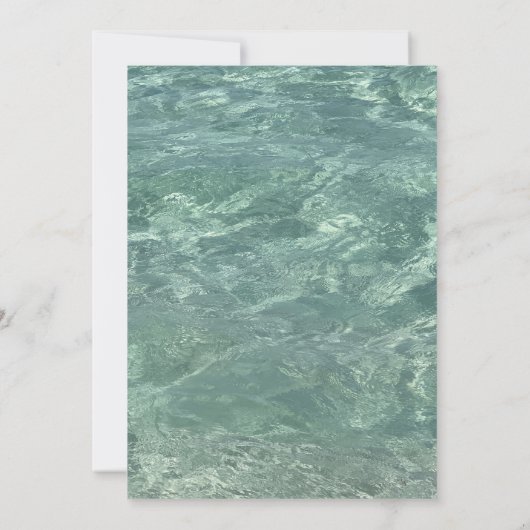 Cool Zwembad Verjaardagsfeestje Blauw Water Custom Kaart (Achterkant)