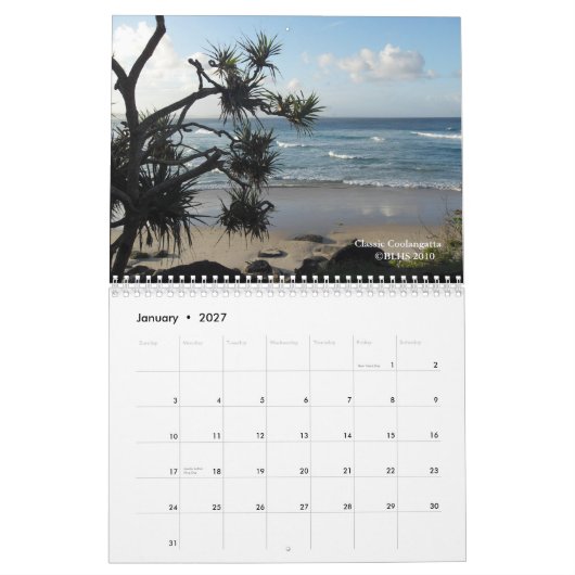 Coolangatta Area Calendar 2011 Kalender (Jan 2027)