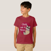 CoolCat -Chill Out & Relax - lustiges Katzendesign T-shirt (Voorkant volledig)