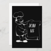 ****COOLCHEF*** UNIEKE PARTIJENINVITATIE KAART (Voorkant / Achterkant)