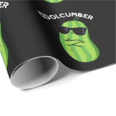 Coolcumber Funny Veggie Cucumber Pun Dark BG Cadeaupapier (Rol Hoek)