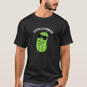 Coolcumber Funny Veggie Cucumber Pun Dark BG T-shirt