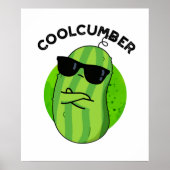 Coolcumber Funny Veggie Cucumber Pun Poster (Voorkant)