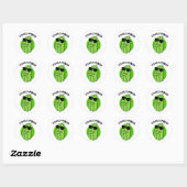Coolcumber Funny Veggie Cucumber Pun Ronde Sticker (Vel)