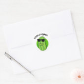 Coolcumber Funny Veggie Cucumber Pun Ronde Sticker (Envelop)