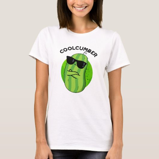 Coolcumber Funny Veggie Cucumber Pun T-shirt (Voorkant)