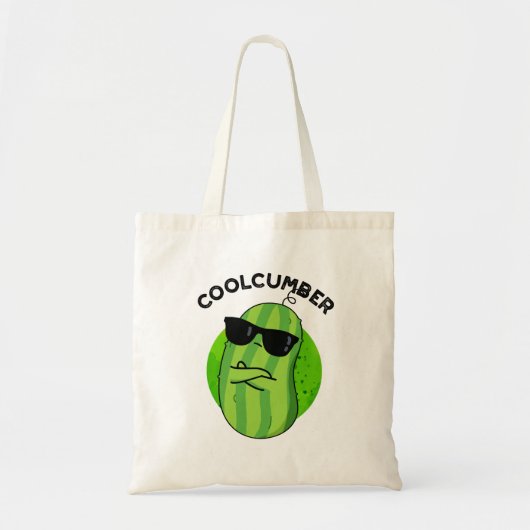 Coolcumber Funny Veggie Cucumber Pun Tote Bag (Voorkant)