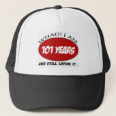 coole 101 jaar oude design trucker pet (Voorkant)