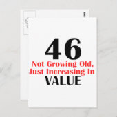 COOLE 46 JAAR OUDE VERJAARDAG DESIGN BRIEFKAART (Voorkant / Achterkant)