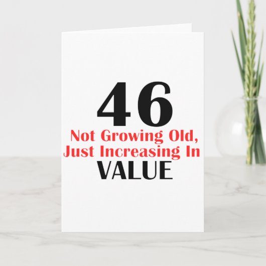 COOLE 46 JAAR OUDE VERJAARDAG DESIGN KAART (Voorkant)