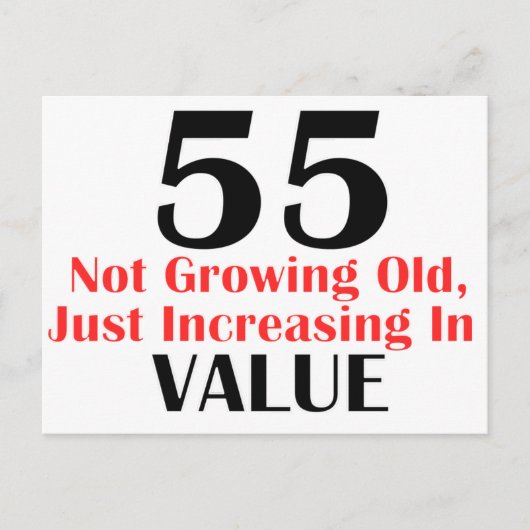 COOLE 55 JAAR OUDE VERJAARDAG DESIGN BRIEFKAART (Voorkant)
